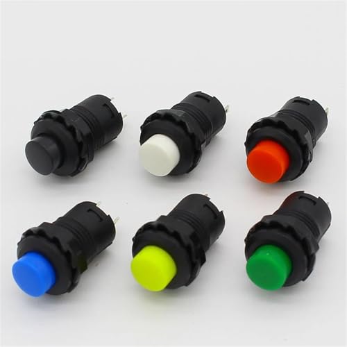 Interrupteur bouton-poussoir 12mm lot de 5 pièces à verrouillage fixe