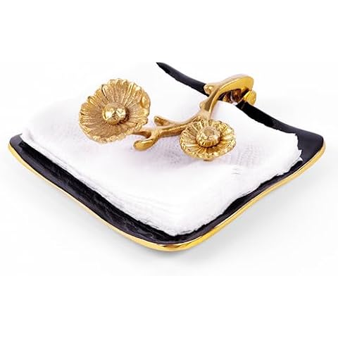 Gute Bronze Gold Floral Napkin Holder Decor Cover