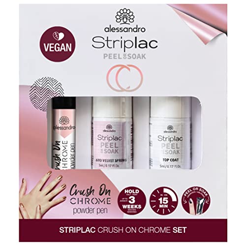 alessandro Striplac Peel or Soak Rosé Crush On Chrome Set– Perfekte Nägel in 15 Minuten