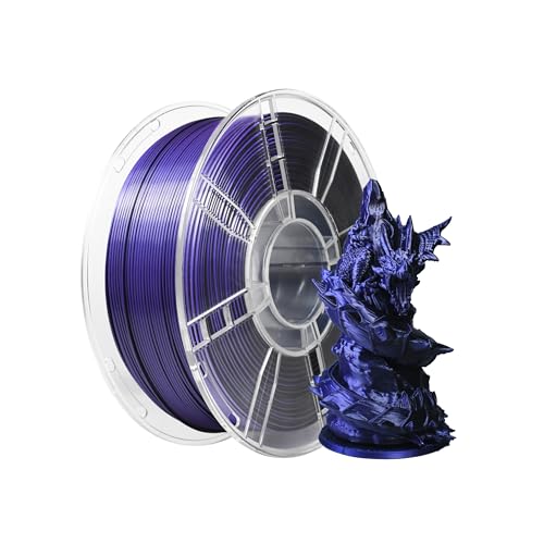 Image of iBOSS Silk Blue Black Purple Tri Color PLA+ Filament,High Speed Without Blocking,1kg 3D Printer PLA Plus Filament 1.75mm + / -0.02mm, Suitable for Most 3D Printers(Silk Blue Black Purple)