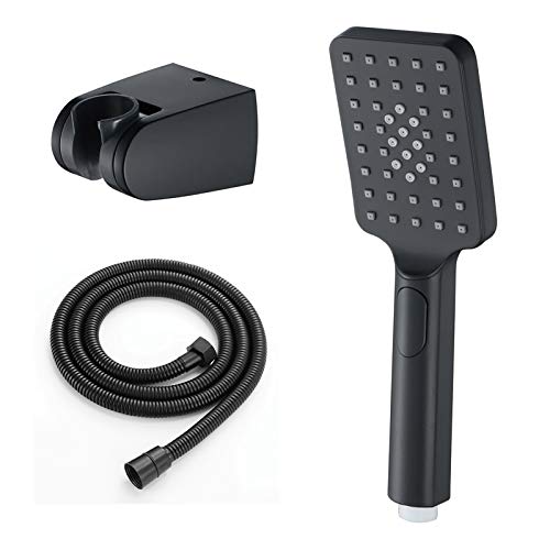 Pomme de douche black handheld pistolet à main noir mat pour salle de bain moderne