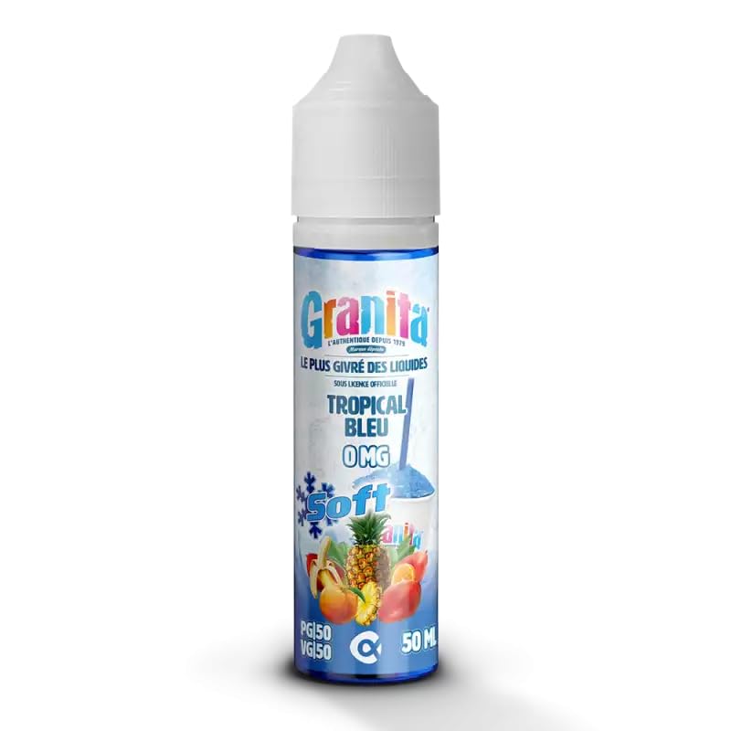Granita Tropical Bleu Soft Alfaliquid - Sans Tabac - Sans nicotine.