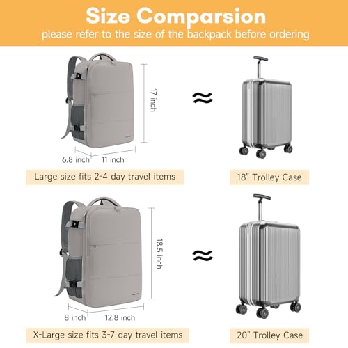 Image of Taygeer Laptop Backpack Purse for Women, Backpack for College Essentials | Travel Bag Airline Approved with 15.6inch Laptop Compartment, CarryOn Work Bag for Nursing Doctor Business Travel, Brown
