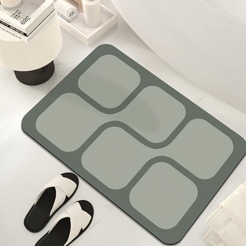 Tapis de bain super absorbant et antidérapant vert pour sortie de douche sécurisée - 7
