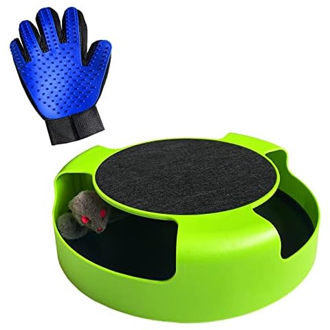 Juguetes interactivos para gatos con rascador, ratón y guante de cepillado thumbnail