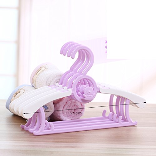 Yumuo Padded Plastic Hangers For Children Kids Hangers Baby Clothes Rack Baby Hangers Scalable Overlay Hangers For Adults-B #TOP10