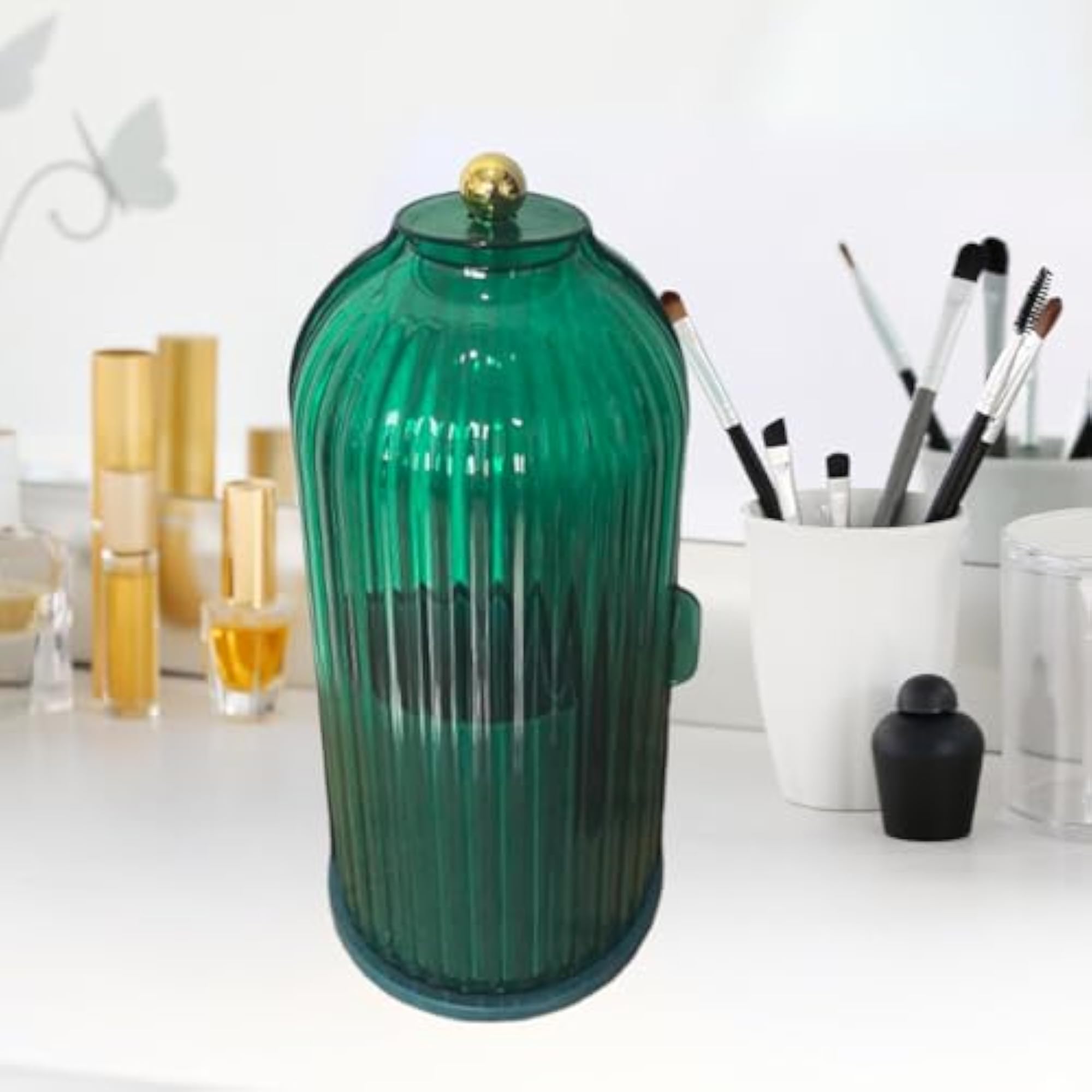 Makeup Brush Holder Cosmetic Organizer for Dressing Table, Green