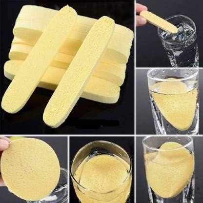 Image of MOOLYAVAAN PRODUCTS Compressed Facial Sponges For Face Cleansing 100% Natural Eco Friendly Facial Sponges For Estheticians - Round Makeup Sponges Travel Makeup Remover Pads - Reusable Face Sponge (12)