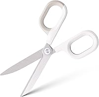 Vista 6 de Tijeras multiusos, asas de agarre cómodo, tijeras afiladas para oficina, hogar, escuela, manualidades, suministros de tela de costura