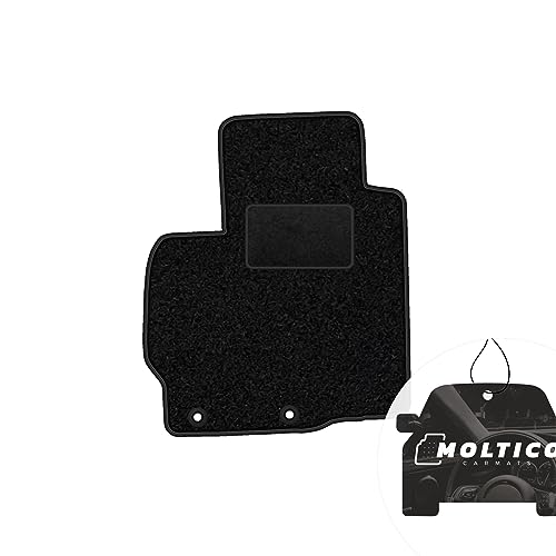moto-MOLTICO Fahrer Fußmatte Auto Velours Fahrerseite Autoteppiche Schwarz Fahrermatte 1-teilig passend für Mitsubishi ASX 2010-2022