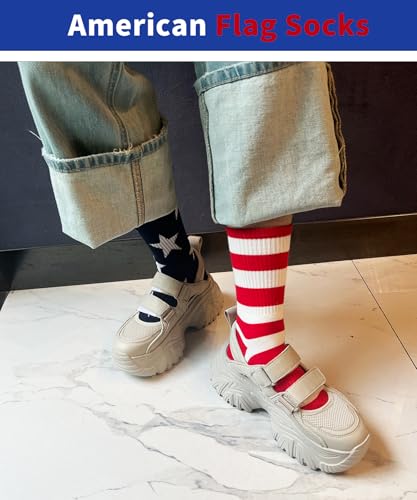 Image of Womens Ribbed Knit Socks Cotton Athletic Running Casual Crew Socks