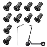 KAKUPPA 10 Pack Scooter Forehead Head Screw Kit, Stainless Steel Fixed Hex Screws with Hexagon Handle for M...
