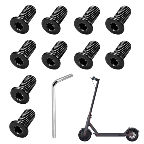 KAKUPPA 10 Pack Scooter Forehead Head Screw Kit, Stainless Steel Fixed Hex Screws with Hexagon Handle for M365 Electric Scooter, Replacement Frontend Screw Accessories