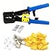 RJ45 Crimp Tool 6P 8P Multi-function Cable Cutter Pass Through Crimper Ethernet Cable Connector Crimping Tool Ratcheting Hand Tools Bonus CAT6 Connector 20 Pack