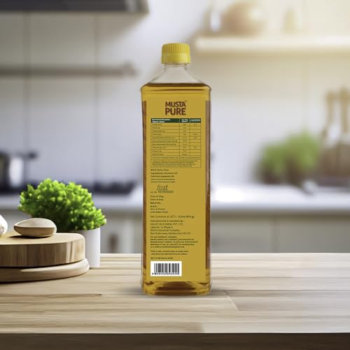 Image of Musta Pure Cold Pressed Yellow Mustard Oil Pet Bottle 1L (Pack of 2)