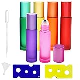 Wertekombination: Sie erhalten: 6 bunte nachfüllbare Glasflaschen mit einem Fassungsvermögen von jeweils 10 ml, 1 Pipette, 1 Trichter und 2 Korkenzieher, die ausreichen, um Ihre Bedürfnisse in Bezug auf Augen, Gesicht, Hals, Haut und Körperpflege zu befriedigen.