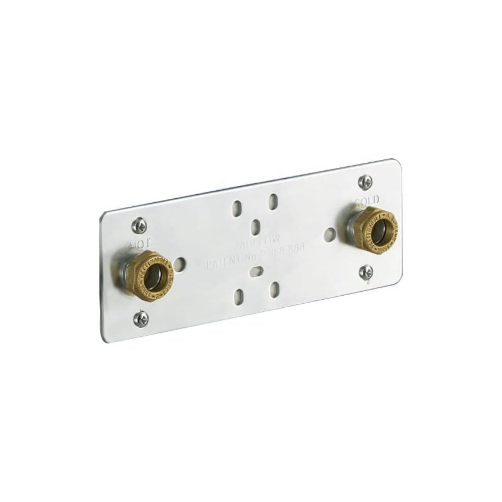 Nes Home Wall Fixing Plate for Bar Shower Valves, Chrome