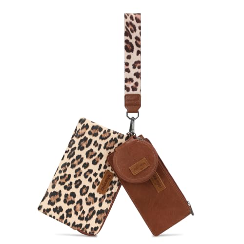 Image of Montana West X Wrangler Keychain Wallets for Women Dual Pouch Wristlet
