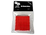 25 Blank Red Dice 16MM