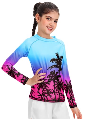 Image of Remimi Unisex Kids Rash Guard Long Sleeve SPF 50+ Tie Dye Sun Shirt 3-12 Years
