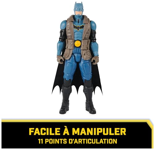DC Batman - Figurine Batman 30 Cm S10 - Figurine Articulée - Créez Vos Propres Combats Masqués Contre L'ennemi - Super Héros Et Super Vilain - Jouet À Collectionner - Jouet Enfant 3 Ans Et +