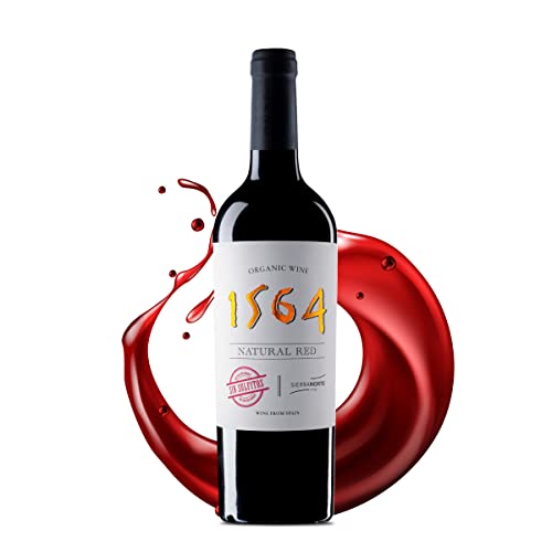 Bodegas Sierra Norte - Vino Tinto 1564 Natural Tinto - 100% Syrah - Botella de Vino Ecológico y Vegano - Vino Varietal - 75 cl - 14,5% de Alcohol - Sin Sulfitos