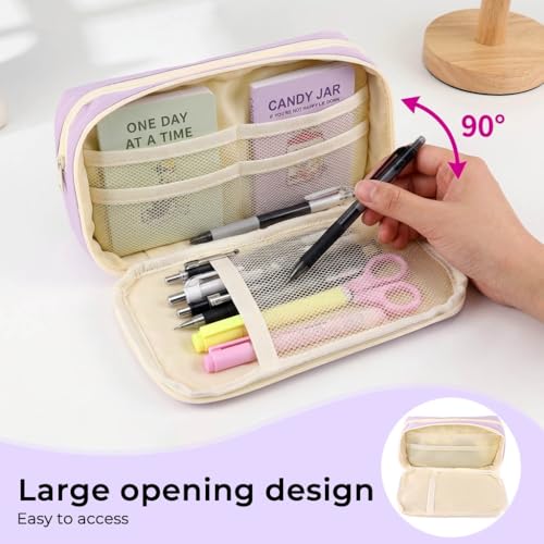Image of ZibuyuTransparent Pencil Case Set with Stickers Brooches Keychain and Notepad for School Travel and Everyday Use, Cute Stationery Items for Girls