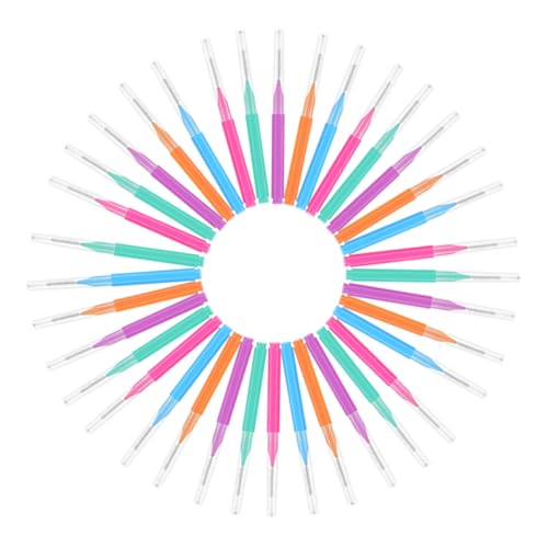COLLBATH 50stücke Interdentalbürstenreiniger Zahnspangenbürste Zahnstocher Zahnseidekopf Oral Flosser Zur Zahnreinigung Mit Weichen Borsten Und Ergonomischem Griffdesign Für Tägliche