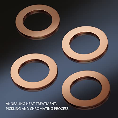 Image of (15Pcs) M12 Oversize Piggyback Oil Drain Plug Copper Crush Washers Seal Ring Gaskets DFL-037DP
