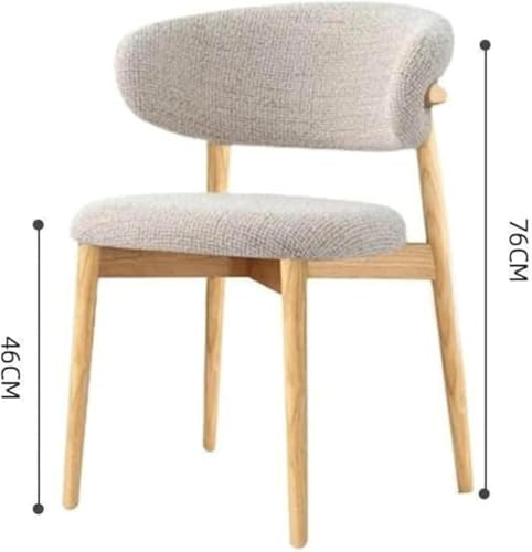 Chaise de salle à manger avec coussin en lin pour assise prolongée