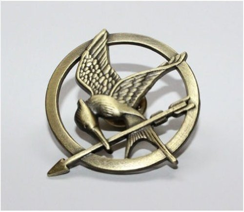 Épinglette de geai moqueur rétro en bronze Hunger Games 2 saisons Brooch, Bronze
