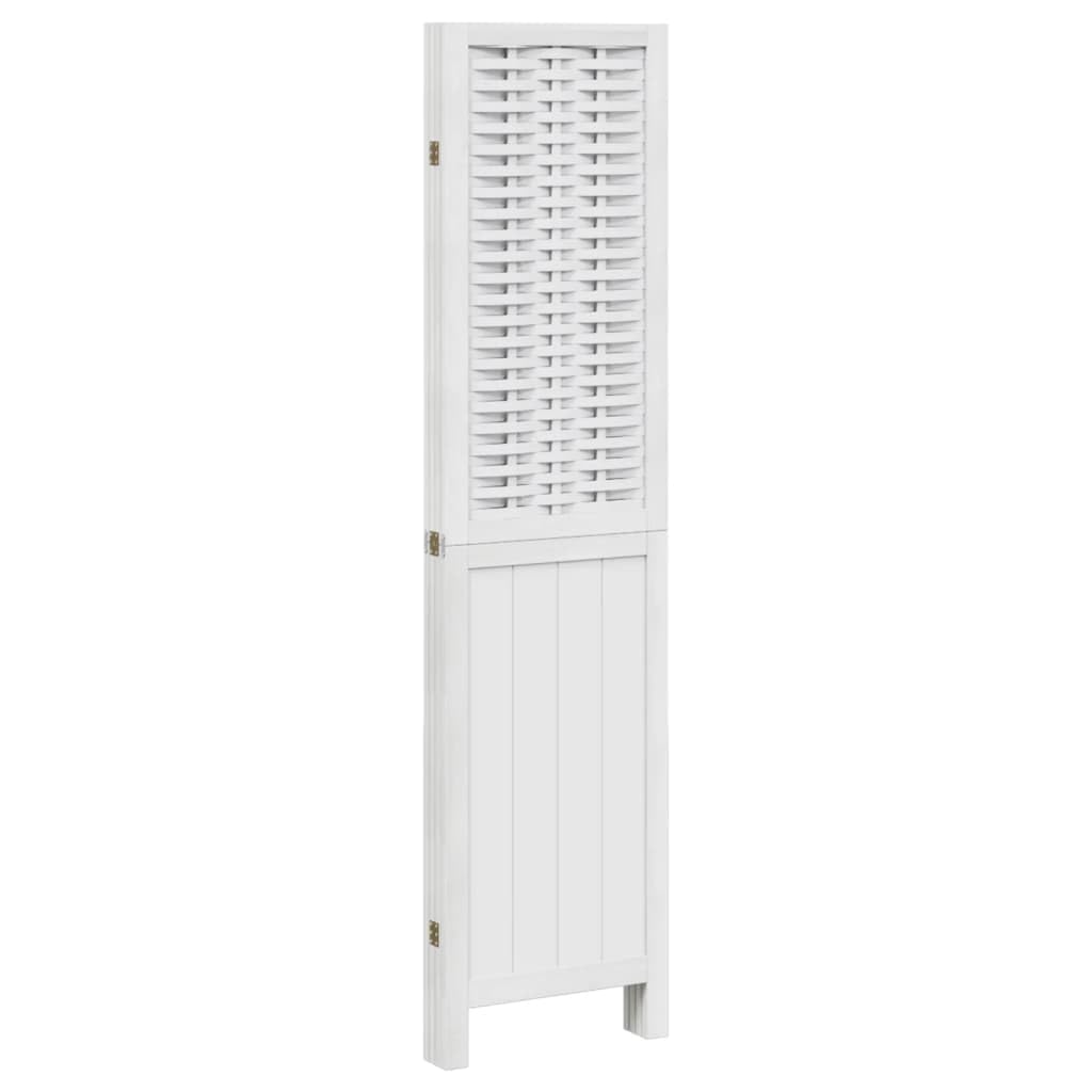 Paravent pliable en 4 parties - Blanc - 140 x 160 cm