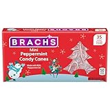 Brachs Mini Peppermint Candy Canes - Mini Candy Canes Individually Wrapped - Bulk Christmas Candy Canes - Bulk Candy Box (Pack of 35)