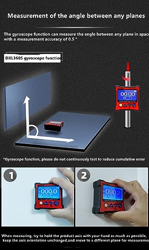 Image of DXL360S High-precision Dual Axis Digital LCD Angle Protractor Dual-axis Angle Level Gauge with 5 Side Magnetic Base