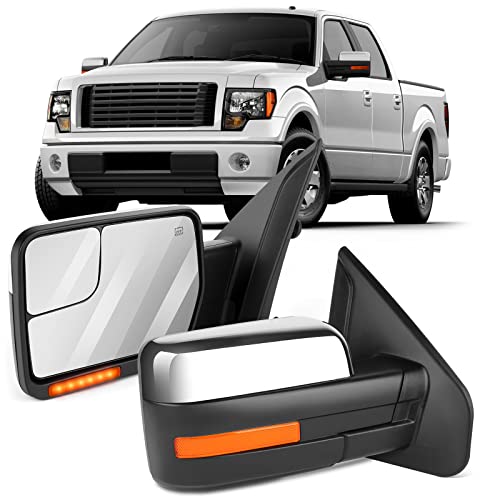 OCPTY Pickup Towing Mirrors Pair Replacement For Ford For F150 2004-2014