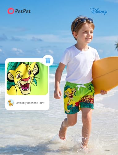 Image of Disney Stitch Spiderman Star Wars Cars Toy Story Mickey Boy Swim Trunks UPF50+Swim Shorts Compression Liner & Quick-Dry 6M-9Y