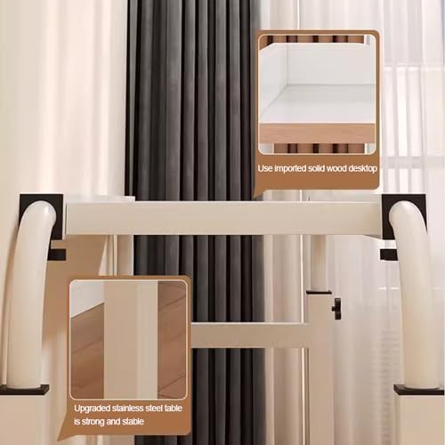 Bureau portable avec roulettes table de lit extensible réglable hauteur