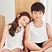Phedrew 6 Pcs Kids Soft Undershirt Tank Tops Cotton Undershirt Sleeveless Shirts for Girls Boys Unisex White
