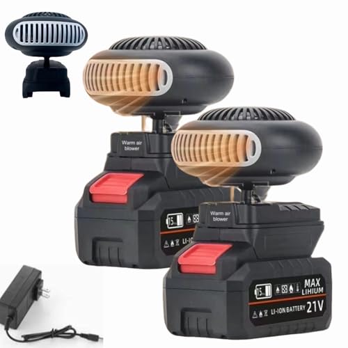 Auto Heizung mit Akku, Mini Akku Heizlüfter mit Kippschutz,...