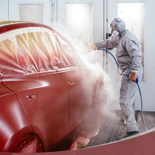 Image of 1 Pcs for Wall Covering Frames Cars Auto Body Paint Supplies Pre-Taped Masking Film Plastic Cover 1000x400cm / 32.81ftx157.48 inch White Orange PE Film