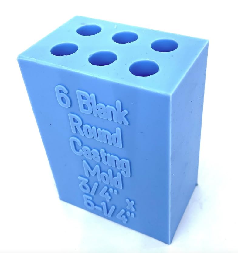 Pen Kit MallQuality Silicone Molds for Pen Turning - Round Rods Pen Blanks - 4, 6, and 12 Cavity Sizes (6 Cavity Round Rod)
