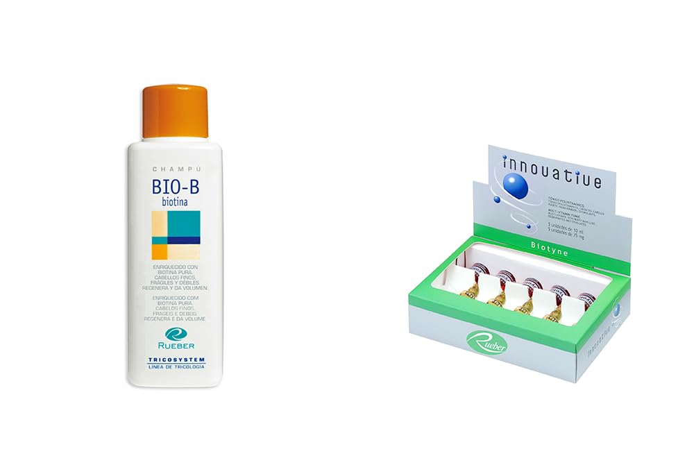 Champú biotina B Rüeber 400 ML + Ampollas Biotyna 5 UND