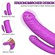 2 in 1 Dildo Vibratoren für Sie G-Punkt Klitoris Anus Stimulation mit Stoßfunktion, Nestorm Silikon Wasserdicht Analvibrator Erotik Dilos Sexspielzeug für Frauen und Paare mit 9 Vibrationsmodi, Lila