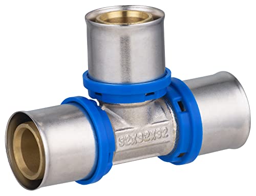 Raccord Multicouche à Sertir Multi profils TH-H-U té égal diamètre Ø32 mm - Norme NF 545 pour réseau d'eau potable et chauffage NOYON & THIEBAULT