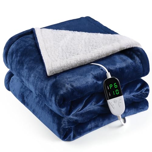 OneAmg Couverture Chauffante Flanelle 133x155cm, Plaid...