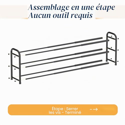 Porte-chaussures extensible ENJOYBASICS pour libérer l'espace au sol de votre entrée - 5
