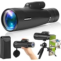 Monoculaire Telescoop, 12X50 HD Starscope Telescoop Monoculaire HD Zoom Met Statief Mobiele Telefoon Verrekijker Lens Fmc Bak4 Waterdicht Voor Vogels Kijken Camp
