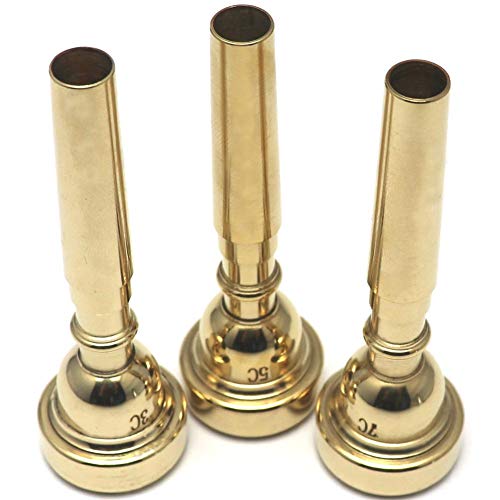 Ayubousa Gold Plated Trumpet Mouthpiece 7C Compatible With Yamaha Bach Conn King Replacement Musical Instruments Accessories #TOP4