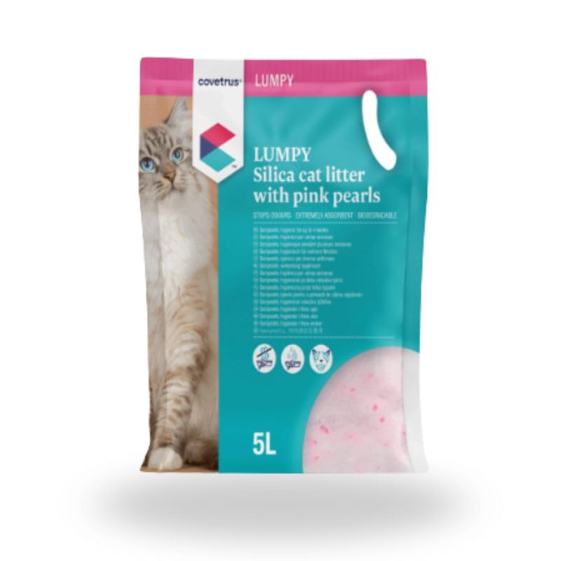 Arena para Gato DE SILICE Rosa SANIPEARL 5L COVETRUS