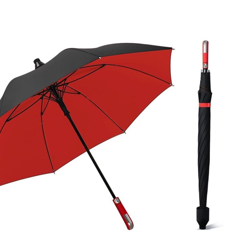 CMBSSTFC Paraguas de Viaje Paraguas para Lluvia Paraguas Doble automático Grande montado en el automóvil Paraguas de Mango Largo de Doble Capa con Cubierta Paraguas Compacto para Viajes